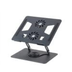 Aluminium laptop stand with double fan